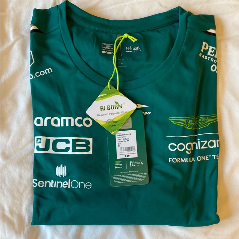 Aston Martin Cognizant Formula One Green Athletic Short Sleeve Tee (Alonso 14)